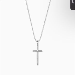Kendra Scott Sterling Silver Cross Pendant with Sterling Silver necklace chain!